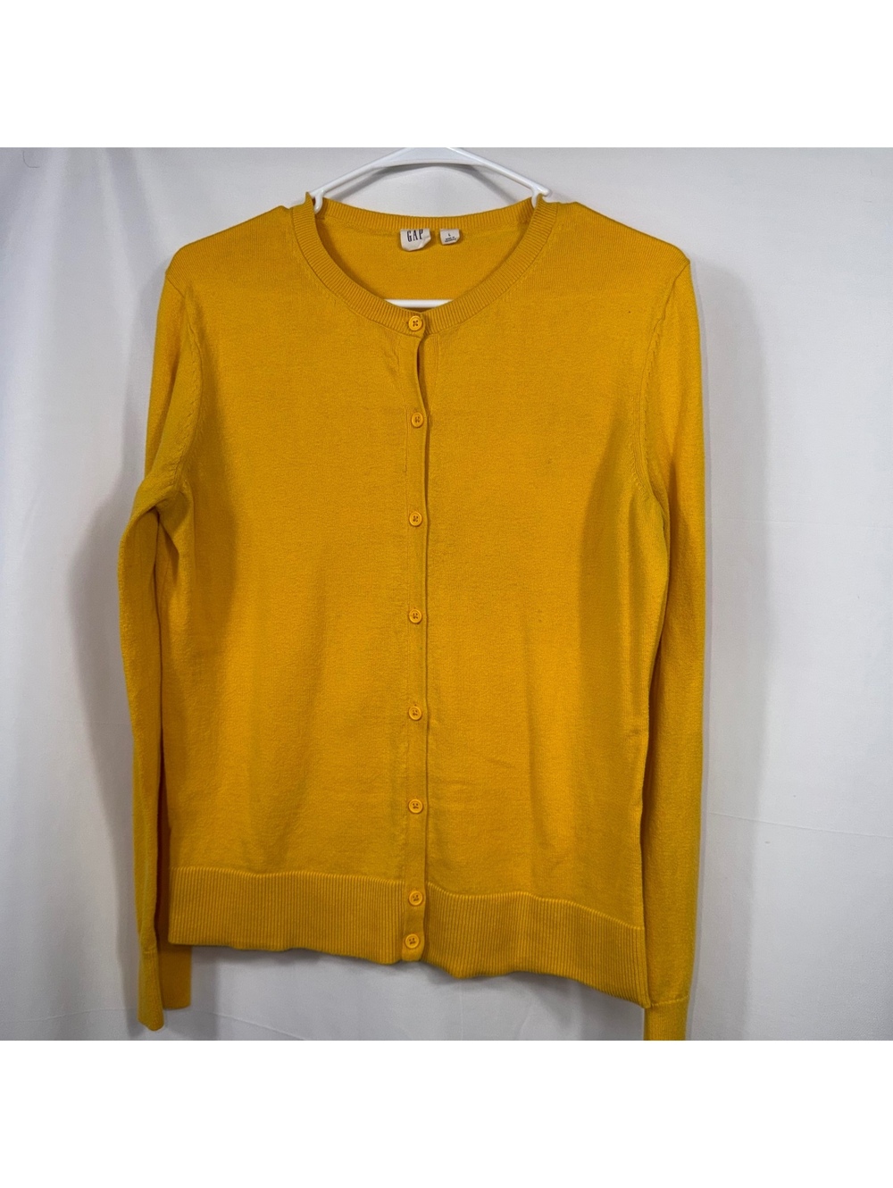 Gap Mustard Yellow Button Front Cardigan Size L